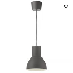 照明　ペンダントランプ2個　 IKEAヘクタル ダークグレー, 22 cmの画像