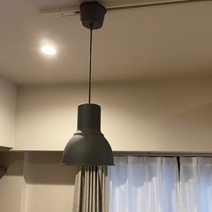 照明　ペンダントランプ2個　 IKEAヘクタル ダークグレー, 22 cmの画像