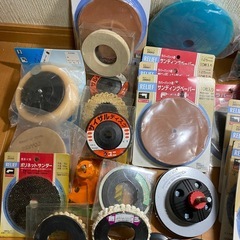 未使用保管品 サンディングディスクペーパー  毛パット  交換用ペーパー色々大量の画像