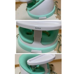 カトージ 回転ブースターチェア ベビーチェア ローチェア  グリーンの画像