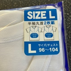 M2511-479 吸汗速乾 肌着 半袖 丸首 ホワイト 2枚組 Lサイズ DRY HI-MAX 未使用品 保管汚れ有りの画像
