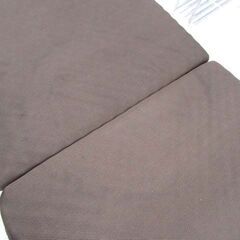 使用感あり 折りたたみベッド シングル マット幅 約91cm ブラウン系 メッシュタイプ リクライニング キャスター付き 家具 来客 簡易ベッド 苫小牧西店の画像