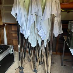 3x3m ステンレス製テント　横幕はプリント済みでチーム名が入ってます。の画像