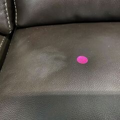 本革電動ソファ 3人掛け 幅約200 USB リビング インテリア レザー パワーシート 中古家具 店頭引取歓迎 R10246の画像