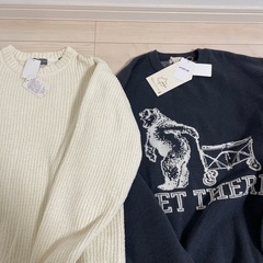 メンズ　大きめニット　ブルゾン　シャツの画像