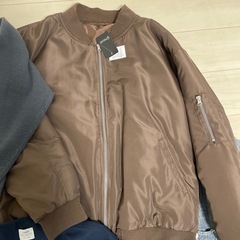 メンズ　大きめニット　ブルゾン　シャツの画像