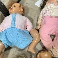 アンティークドール　海外　人形　傷や壊れあり（ID1636）の画像