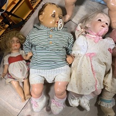 アンティークドール　海外　人形　傷や壊れあり（ID1636）の画像