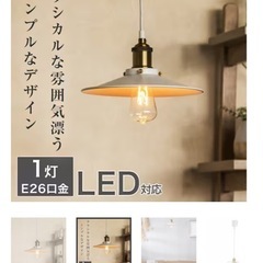 オシャレな照明器具+通常照明(リモコン付き)の画像