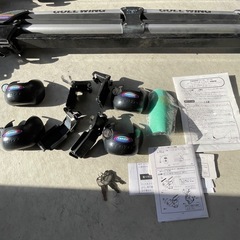 スノボー/バー付きルーフレール専用フットセット鍵付きの画像