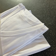 M2511-480　吸汗速乾 肌着 半袖 Ｖ首 ホワイト 2枚組 3Lサイズ DRY HI-MAX 未使用品 保管汚れ有りの画像