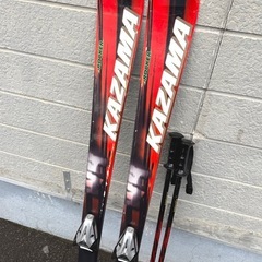 お引取り限定 KAZAMA Winterhigh ROCKER カザマ ロッカー カービングスキー4点セット 板159cm ブーツ26.5cmの画像
