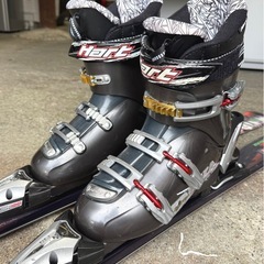 お引取り限定 KAZAMA Winterhigh ROCKER カザマ ロッカー カービングスキー4点セット 板159cm ブーツ26.5cmの画像