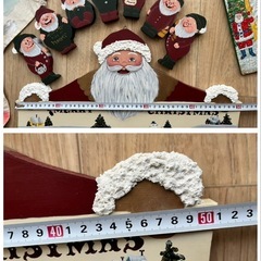 ハンドペイントのクリスマスの飾りとクリスマスの絵本　輸入品の画像