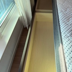 【取引先決定】収納付きシングルベッド&マットレス２台の画像