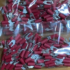 保管品 　圧着ペンチ＆丸穴端子200個-Y型端子200個の画像