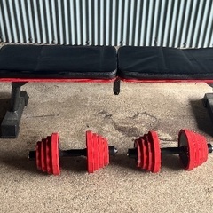 ダンベルとベンチセットです。の画像