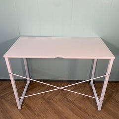 【訳ありタダでお譲りします】ニトリ　デスク　ザッキー95　パソコンデスク　ホワイトの画像