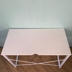 【訳ありタダでお譲りします】ニトリ　デスク　ザッキー95　パソコンデスク　ホワイトの画像