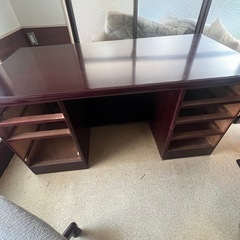 高級感ある！　両袖　書斎デスク+ 椅子の画像