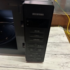 【美品】アイリスオーヤマ 電子レンジ ブラック 600Wの画像