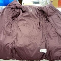 ☆UNIQLO レディース シームレス ダウン ショートコート XLサイズ パープル系 ユニクロ ダブルファスナー ダウンコート 札幌市 豊平区 平岸店の画像