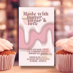 レトロポップなショップカード🧁🩶