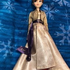 アナ雪　人形　ドール　ドレス型のブランケット  エルサ　アナの画像