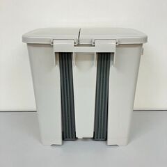 stp-3580　分別ダストボックス　45L　ペダル式　フタ付き　サイドフック　蓋　ゴミ箱　大容量　グレー　スクエアの画像