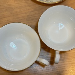 A7162 【ウェッジウッド】クリヴデン ピオニー ティーカップ ソーサー 2客の画像