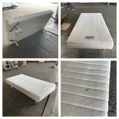 フランス ベッド ED-BT-09 正規品 脚付きマットレス 足つき 高反発 シングル 厚さ22cm やや硬い 腰痛対策 家具 日本製 一人暮らし  の画像