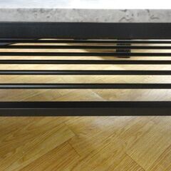 棚付き コンクリート調 センターテーブル スチールフレーム 幅120㎝×奥行50㎝×高さ35.5㎝ ローテーブル テーブル 西岡店の画像