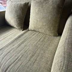 2人掛けソファー グリーンの画像