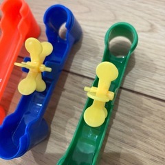 知育におすすめ　公文　くみくみスロープお好きな方に　セリア　ブロックタワーボール　A.C.D 3点セットの画像