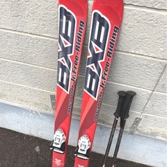 お引取り限定 BXB Jr.Free-Riding ジュニアカービングスキー4点セット JX-H1 板138cm ブーツ23cmの画像