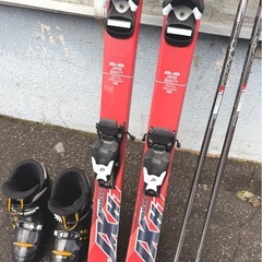 お引取り限定 BXB Jr.Free-Riding ジュニアカービングスキー4点セット JX-H1 板138cm ブーツ23cmの画像