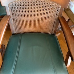 Y1128 ナガノインテリア 回転アームチェア キャスター付　4脚セットの画像