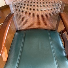 Y1128 ナガノインテリア 回転アームチェア キャスター付　4脚セットの画像