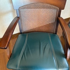 Y1128 ナガノインテリア 回転アームチェア キャスター付　4脚セットの画像