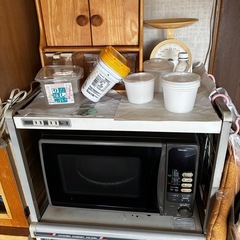 レンジボード 電子レンジ付き　昭和レトロ　中型の画像