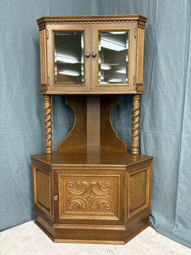 【レトロ家具】コーナーキャビネット