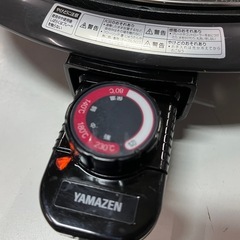 山善 YAMAZEN ホットプレート フッ素加工プレート  HG-T1301(T) ブラウン  箱入り 中古美品  調理家電　動作確認済 ④の画像