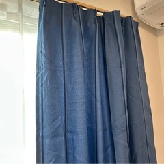 ニトリ　カーテン　レース　セット　ネイビー　　の画像