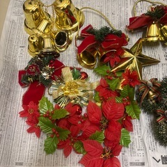 クリスマス 飾り リース ベル🔔 ポインセチア 装飾の画像