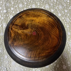 お盆2枚　独楽塗　天領彫の画像