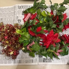 クリスマス 飾り リース ベル🔔 ポインセチア 装飾の画像