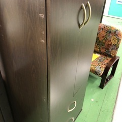 【ドリーム川西店御来店限定】☆ジモティー見たよ♪割引☆  扉付きワードローブ  クリーニング済み 【99560000038050】の画像