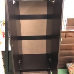 【ドリーム川西店御来店限定】☆ジモティー見たよ♪割引☆  扉付きワードローブ  クリーニング済み 【99560000038050】の画像