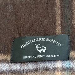 チェックマフラー　カシミヤ混の画像