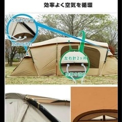 ビジョンピークス　クアトロアーチ2ルームテント+rfの画像
